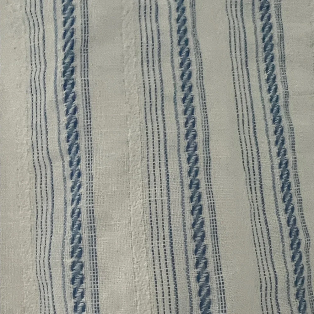 Banana Republic LINEN-COTTON RESORT SHIRT Light Blue / White